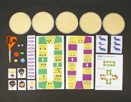 Materials used in Park Play Board Game.
