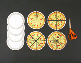Materials used in Pizza Puzzle.