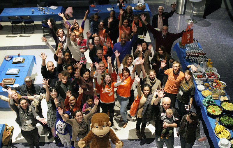 A winner is selected and everyone celebrates with delicious treats!